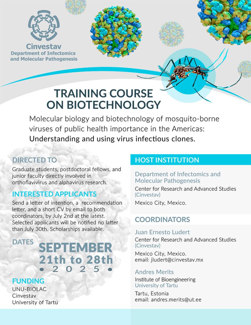 flyer luder cinvestav mosquito borne virus course 2025